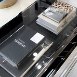 NNEDSZ Interior Ave - Vogue Coffee Table - Black Marble Stone & Glass