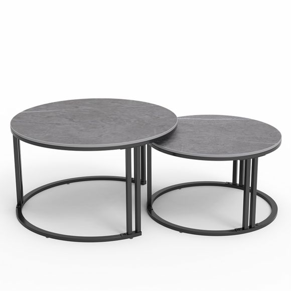 NNEDSZ Interior Ave - Premier Nested Coffee Table Set - Grey Stone