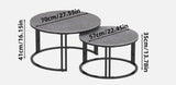 NNEDSZ Interior Ave - Premier Nested Coffee Table Set - Grey Stone