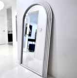 NNEDSZ Interior Ave -Sierra Arched Step Mirror - Beach White - Large Full Length Mirror