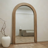 NNEDSZ Interior Ave - Sierra Arched Step Mirror - Oak - Large Full Length Mirror