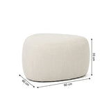 Interior Ave - Cove Pebble Ottoman - Vanilla