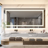 NNEDSZ Interior Ave - LED Rectangle Frameless Salon / Bathroom Wall Mirror - 120 x 80cm