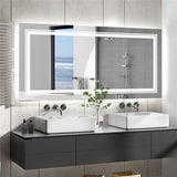 NNEDSZ Interior Ave - LED Rectangle Frameless Salon / Bathroom Wall Mirror - 120 x 80cm