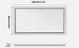 NNEDSZ Interior Ave - LED Rectangle Frameless Salon / Bathroom Wall Mirror - 120 x 80cm
