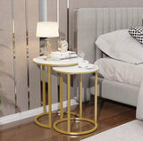 NNEDSZ Interior Ave - Deva Gold Nested Side Table Set