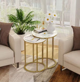 NNEDSZ Interior Ave - Deva Gold Nested Side Table Set