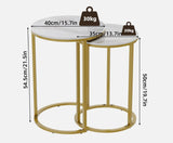 NNEDSZ Interior Ave - Deva Gold Nested Side Table Set