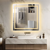 NNEDSZ Interior Ave - LED Square Frameless Salon / Bathroom Wall Mirror - 90 x 90cm