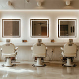 NNEDSZ Interior Ave - LED Square Frameless Salon / Bathroom Wall Mirror - 90 x 90cm