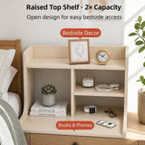 HYGGO Wooden Bedside Table Nightstand Drawer Storage Minimalist Multi-Functional