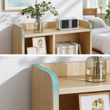 HYGGO Light Wood Bedside Table Drawer Nightstand Open Shelf Storage Tray Nordic 70cm
