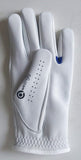 NNEDSZ Awezingly Power Touch Cabretta Leather Golf Glove for Men - White (L)
