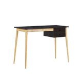 NNEDSZ Oslo Desk with Drawer in Black & Natural