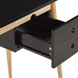 NNEDSZ Oslo Desk with Drawer in Black & Natural