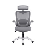 NNEDSZ MONA Ergonomic High Back Flipped Armrest Task Chair In Grey