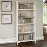 NNEDSZ Salinas 5 Shelf Bookcase White
