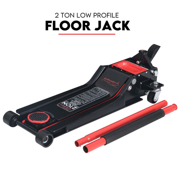 NNEDSZ 2 Ton Low Profile Trolley Jack Hydraulic Floor Car Lifter Dual Pump 70-610MM