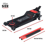 NNEDSZ 2 Ton Low Profile Trolley Jack Hydraulic Floor Car Lifter Dual Pump 70-610MM