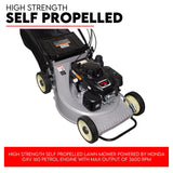 NNEDSZ LAWN MOWER SELF PROPELLED 21" WITH A 5.5HP HONDA ENGINE ALLOY BODY MULCHING