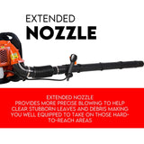 NNEDSZ Petrol Leaf Blower 2 Stroke 42.7cc Backpack Commercial 540km/H