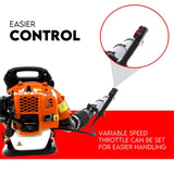 NNEDSZ Petrol Leaf Blower 2 Stroke 42.7cc Backpack Commercial 540km/H