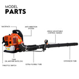 NNEDSZ Petrol Leaf Blower 2 Stroke 42.7cc Backpack Commercial 540km/H