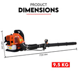NNEDSZ Petrol Leaf Blower 2 Stroke 42.7cc Backpack Commercial 540km/H