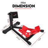 NNEDSZ Heavy Duty Motorcycle Motorbike Stand Front Wheel Chock Trailer Transport