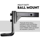 NNEDSZ Adjustable Drop Towbar Tow Bar Ball Mount Tongue 2" Hitch Trailer 4000KG