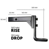 NNEDSZ Adjustable Drop Towbar Tow Bar Ball Mount Tongue 2" Hitch Trailer 4000KG