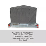 NNEDSZ 8X5 BOX TRAILER CAGE CANVAS COVER (900mm) 3 FOOT Thick Rip Resistant Waterproof