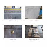 NNEDSZ 8X5 BOX TRAILER CAGE CANVAS COVER (900mm) 3 FOOT Thick Rip Resistant Waterproof