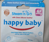 NNEDSZ 25 x 4 Pack (100 Pieces) -Wholesale Resell Retail  Happy Baby Steam n Go Cherry Silicone Soother