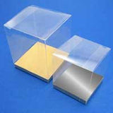 NNEDSZ 50 Pack of 10cm Square Cube PVC Box -  Product Showcase Clear Plastic Shop Display Storage Packaging Box