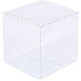 NNEDSZ 50 Piece Pack -PVC Clear See Through Plastic 15cm Square Cube Box - Large Bomboniere Product Exhibition Gift