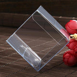 NNEDSZ 50 Piece Pack -PVC Clear See Through Plastic 15cm Square Cube Box - Large Bomboniere Product Exhibition Gift