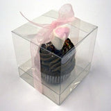 NNEDSZ 50 Piece Pack -PVC Clear See Through Plastic 15cm Square Cube Box - Large Bomboniere Product Exhibition Gift