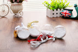 NNEDSZ 50 Wholesale Pack Glass Bauble 8cm Diameter Round Clear with Silver Cap - table or tree centrepice personal memory theme craft gift