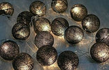 NNEDSZ 1 Set of 20 LED Black 5cm Cotton Ball Battery Powered String Lights Christmas Gift Home Wedding Party Bedroom Decoration Outdoor Indoor Table Centrepiece
