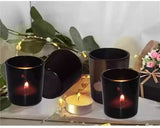 NNEDSZ 20 Pack Black Matt Tealight Candle Holder 6.5cm Festival Decor Wedding Propose Parties Holiday and Home Decor