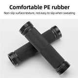 NNEDSZ Bike Handlebar Grips MTB Mountain BMX Bike Bicycle Soft BLACK Fixed Double Lock Screw Tight Grips - Easy Fit - Rockbros