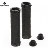 NNEDSZ Bike Handlebar Grips MTB Mountain BMX Bike Bicycle Soft BLACK Fixed Double Lock Screw Tight Grips - Easy Fit - Rockbros