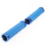 NNEDSZ Bike Handlebar Grips MTB Mountain BMX Bike Bicycle Soft BLUE Fixed Double Lock Screw Tight Grips - Easy Fit - Rockbros