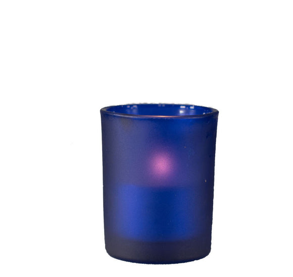 NNEDSZ 20 Pack Blue Frosted Glass Votive Tealight Candle Holders House Party Cenrepiece Xmas Wedding Decor Glass Candlestick Party Decorations Bridal Baby Shower Event