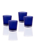 NNEDSZ 20 Pack Blue Frosted Glass Votive Tealight Candle Holders House Party Cenrepiece Xmas Wedding Decor Glass Candlestick Party Decorations Bridal Baby Shower Event