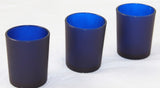 NNEDSZ 20 Pack Blue Frosted Glass Votive Tealight Candle Holders House Party Cenrepiece Xmas Wedding Decor Glass Candlestick Party Decorations Bridal Baby Shower Event