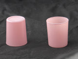 NNEDSZ 20 Pack Blush Pink Glass Votive Tealight Candle Holders House Party Cenrepiece Xmas Wedding Decor Glass Candlestick Party Decorations Bridal Valentines Event