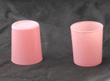 NNEDSZ 20 Pack Blush Pink Glass Votive Tealight Candle Holders House Party Cenrepiece Xmas Wedding Decor Glass Candlestick Party Decorations Bridal Valentines Event