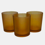 NNEDSZ 20 Pack Brown Frosted Glass Votive Tealight Candle Holders House Party Cenrepiece Xmas Wedding Decor Glass Candlestick Party Decorations Bridal Valentines Event
